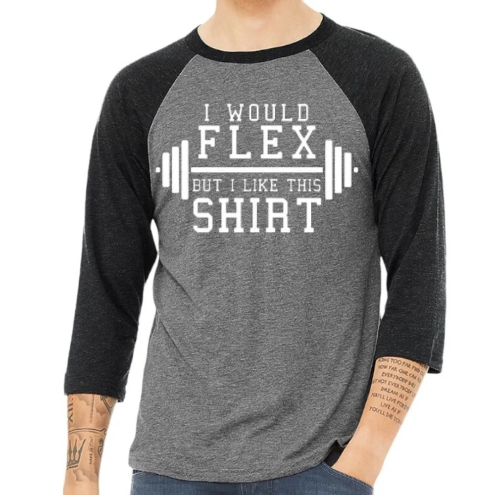 New Bella Canvas 3200 Id Flex But Like 3/4 Sleeve Baseball Shirt Shirt S-2XL